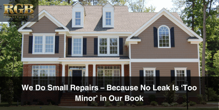 Some small repairs are not discernible without a roofing contractor to spot them, such as this brown house with a pristine shingle roof.