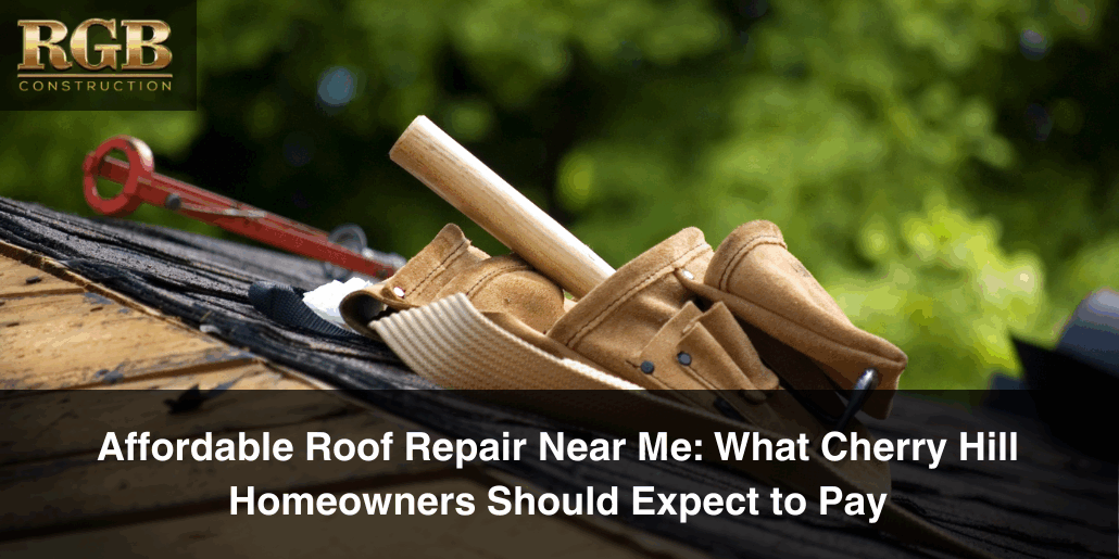 Affordable roof repair is possible to find when you need it. Tools sit upon a roof, waiting to be used.