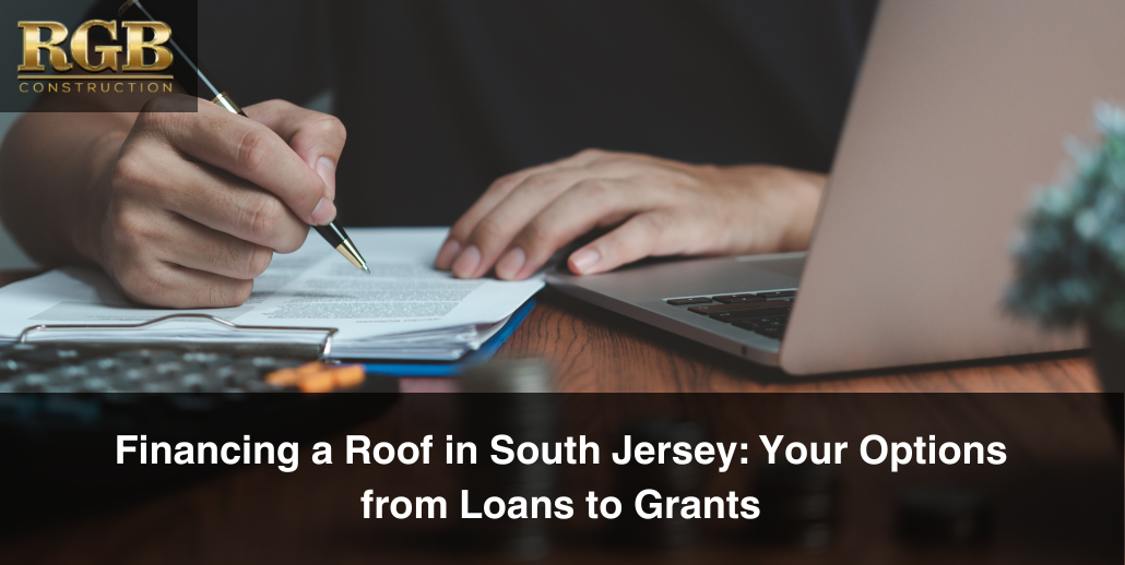 A person signs a contract for financing a roof in South Jersey