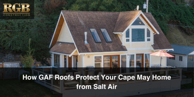 A roof showing signs of salt air wear. GAF roofs can help solve the problem.