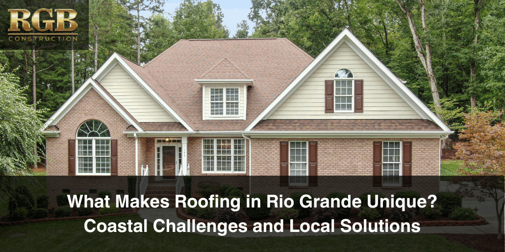 Roofing in Rio Grande requires special considerations. That's why the brown roof of this large home looks so good.