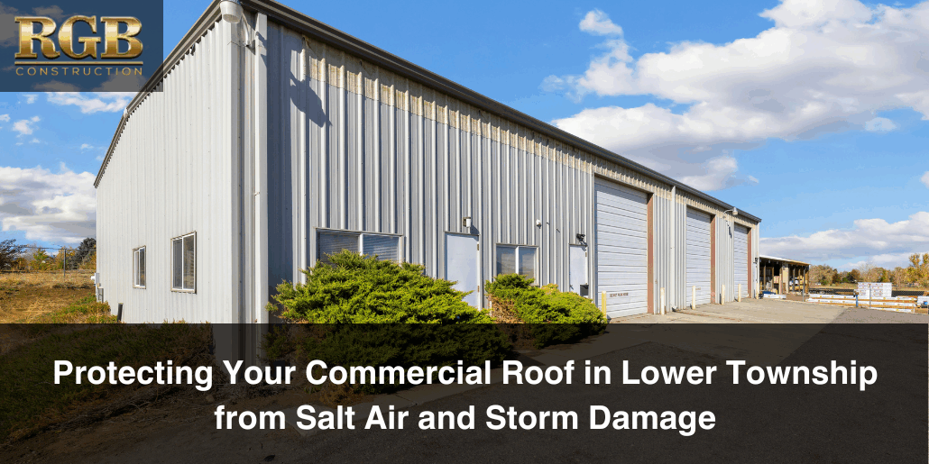 A warehouse with a commercial roof in Lower Township, NJ that is well protected and maintained.