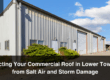 A warehouse with a commercial roof in Lower Township, NJ that is well protected and maintained.