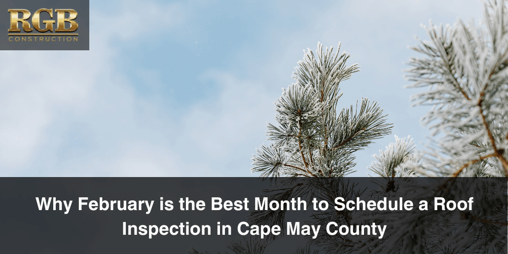 A touch of frost on a pine tree also means it is time to schedule your roof inspection for February.