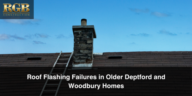Visible flashing failure on an older home