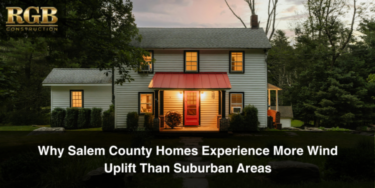 A home in rural Salem County that maybe experiencing wind uplift