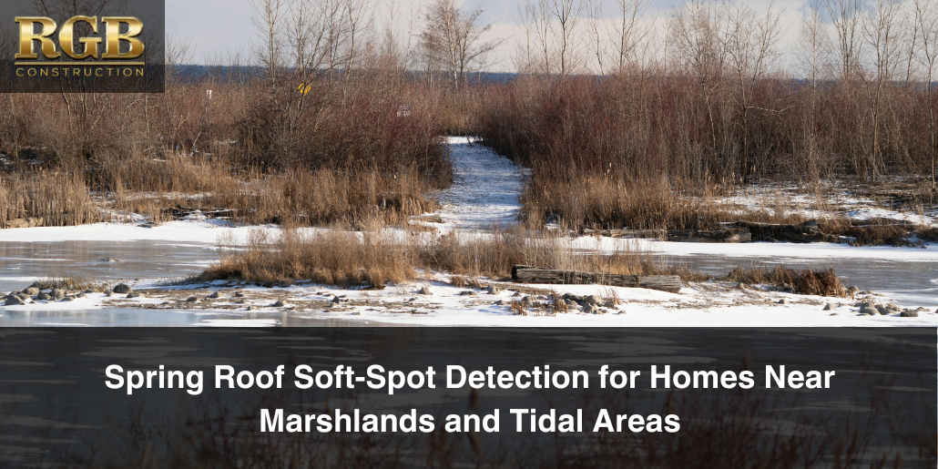 Marshlands and tidal areas like this can add moisture that causes roof soft spots
