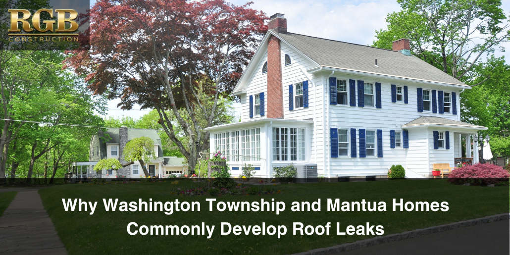 A house in Camden County, NJ that may have developed roof leaks from aging roof materials